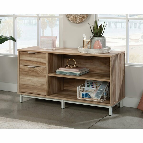 Worksense By Sauder Bergen Circle Credenza Ka , Flexible unit can be assembled with drawers on left or right side 426291